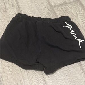 PINK Victoria's Secret Black Shorts with White Logo